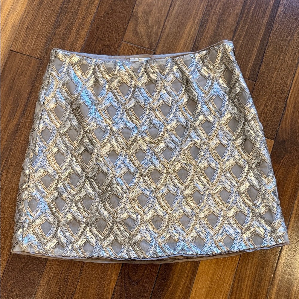 Forever 21 Gold and Silver Mini Skirt